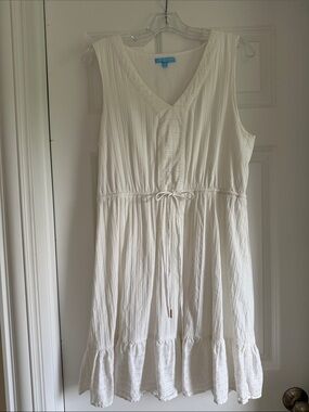 Draper James RSVP Cream Sleeveless Dress Size L